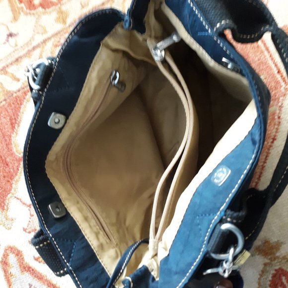 Kipling Deep Denim Blue Nylon Handbag - Picture 5 of 6